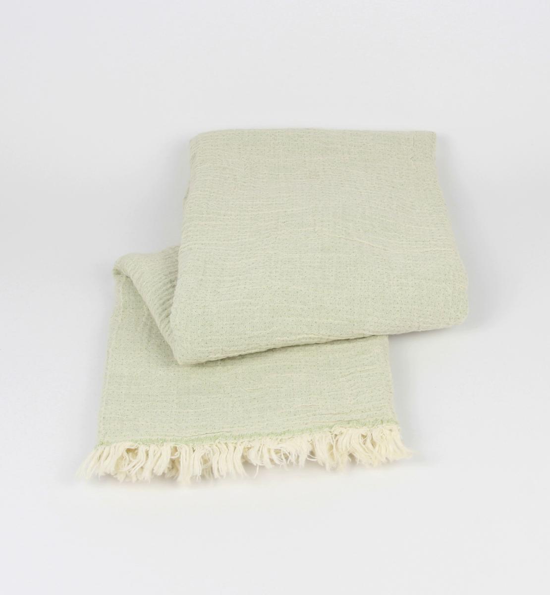 Badetuch Musselin Cem Grün Creme
